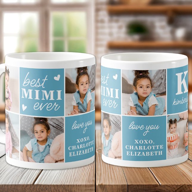 Best MIMI Ever Custom 7 Photo Collage Grandmother  Coffee Mug (Creator Uploaded)