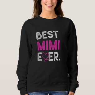 Best Mimi Ever Cute Love Heart Valentines Mothers Sweatshirt