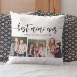 Best MiMi Ever - Grandchildren Photo Collage Throw Pillow<br><div class="desc">Celebrate your MiMi with the Best MiMi Ever Grandchildren Photo Collage Throw Pillow. This personalized keepsake features a beautifully arranged collage of cherished photos, capturing special moments with her grandchildren. Crafted from high-quality materials, it adds a stylish and sentimental touch to any space, perfect for displaying on a bed or...</div>