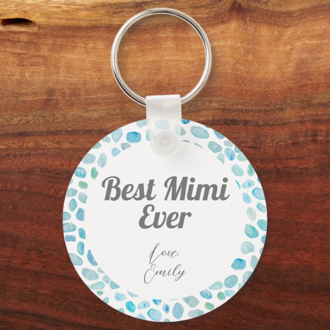 Best Mimi Ever Grandma Keychain (Front)