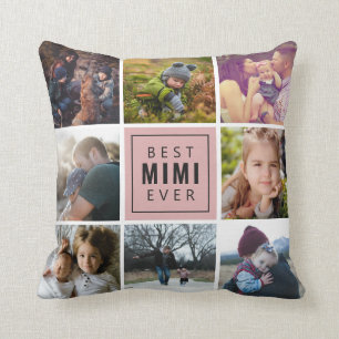 Best Mimi Ever Photo Throw Pillow