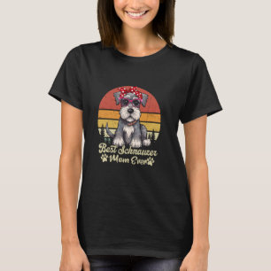 Best Miniature Schnauzer Mom Ever Vintage Dog Moth T-Shirt