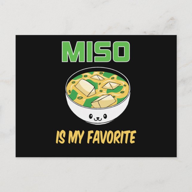 Best Miso Soup Lover Gift | Miso is My Favourite Postcard (Front)