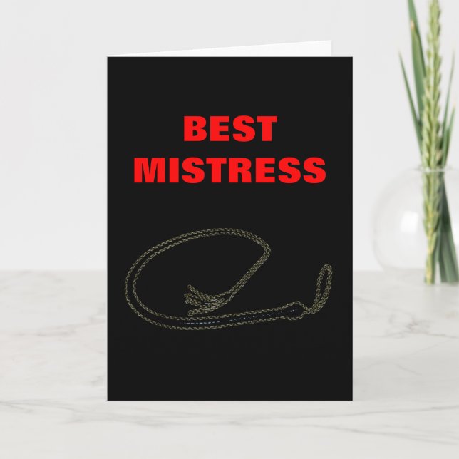 BEST MISTRESS CARD (Front)