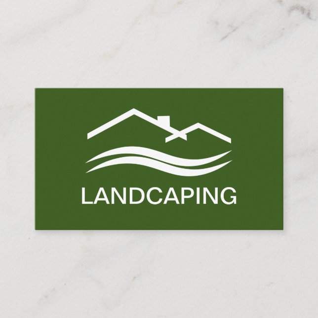 Best Modern Landscaping Business Cards (Front)