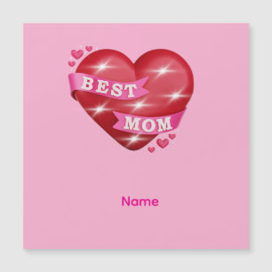 Best Mom 3D Glossy Red Heart Mother's Day Gif