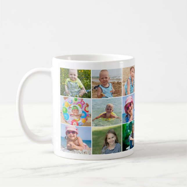 Best Mom 9 Photo Collage Mother's Day  Coffee Mug (Left)
