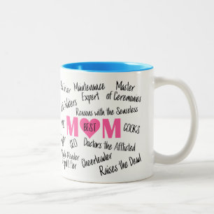 Best Mom - Absolutely IRREPLACEABLE! Two-Tone Coffee Mug