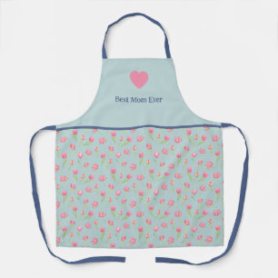 Best mom and flower print. All-Over Print Apron