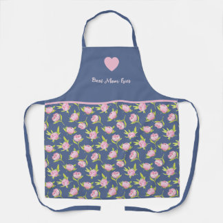 Best mom and flower print. All-Over Print Apron