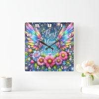 Best Mom: Angel Wings, Floral Tribute