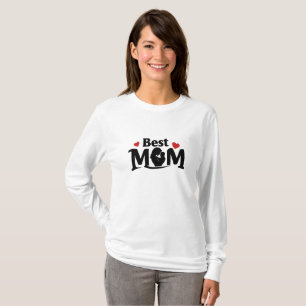 Best Mom Art Heartfelt Typography Design T-Shirt