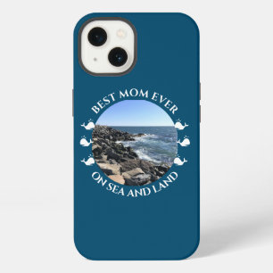 Best Mom Atlantic Ocean Waves of the Sea Blue iPhone 13 Case