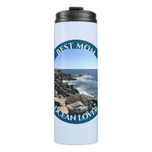 Best Mom Atlantic Ocean Waves of the Sea Blue Ther Thermal Tumbler