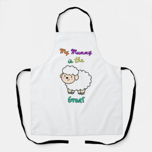 Best Mom Baby Sheep Happy Mother's Day Design Apron
