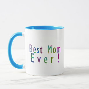 Best Mom & Best Dad Ever, Fun Colourful Typography Mug