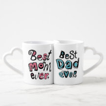 Best Mom Best Dad Ever Text Design