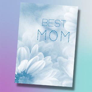 Best Mom best mom ever pastel elegant floral  Card