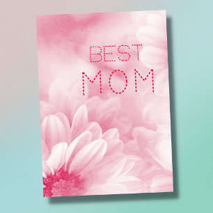 Best Mom best mom ever pastel elegant floral  Card