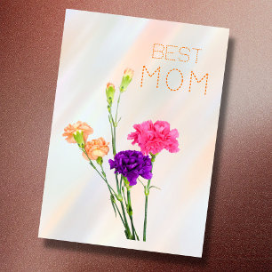 Best Mom best mom ever pastel elegant floral  Card