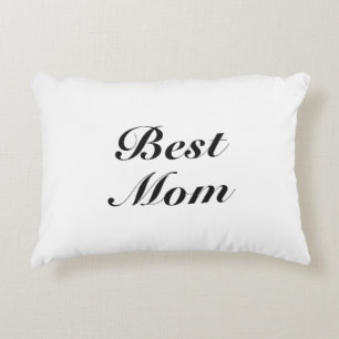 Best mom black white classic script elegant cute accent pillow