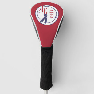 Best Mom by Par   American Flag Golf Player Golf Head Cover
