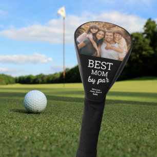 Best Mom by Par Custom Photo Modern Golf Head Cover
