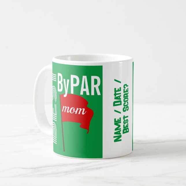 "Best Mom By Par" Customisée Mug de café (Devant gauche)