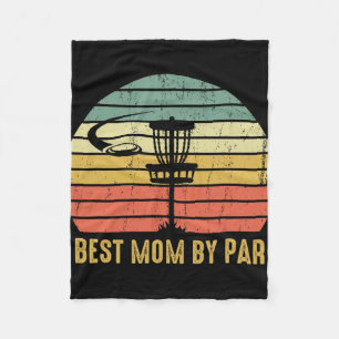 Best Mom By Par Funny Disc Golf Mother's Day Cute Fleece Blanket