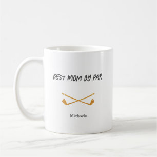 Best Mom by Par Glitter Golf  Coffee Mug