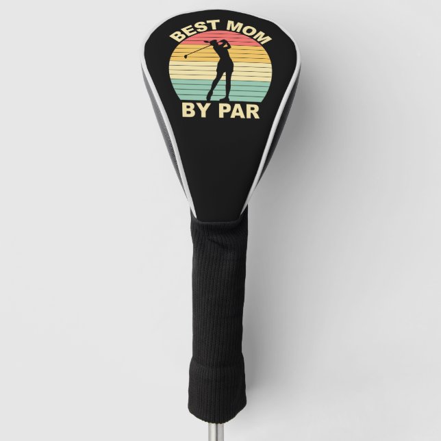 Best Mom By Par - Golfing Golf Head Cover (Front)