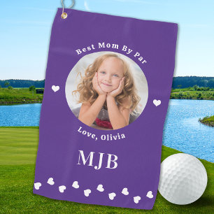 Best Mom By Par Personalized Photo Golf Towel