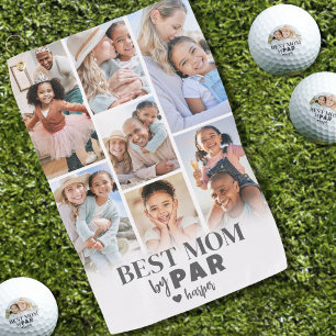 Best Mom By Par Photo Golf Towel