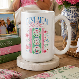 Best Mom by Par Whimsical Preppy Golf Theme Coffee Mug