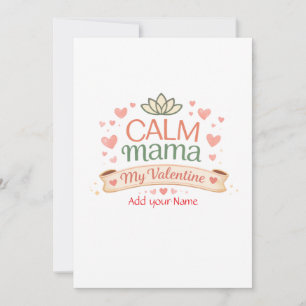 Best Mom Calm Mama Valentine Hearts Magnet Holiday Card