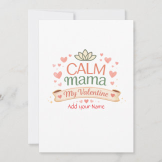 Best Mom Calm Mama Valentine Hearts Magnet Holiday Card