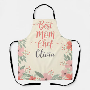Best Mom Chef Floral Apron