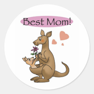 Best mom classic round sticker