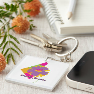 Best Mom Colourful Trendy Design Keychain