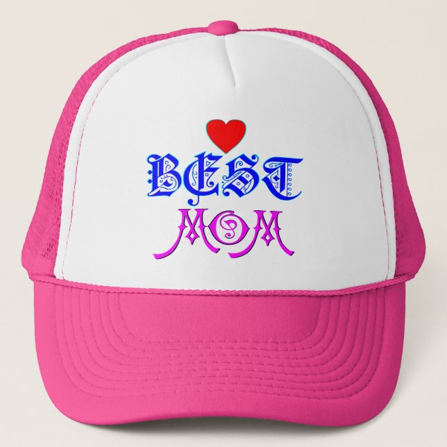 ♔♥°•Best Mom-Cool Attitude Stylish Trucker Hat•°♥♔ Hat (Front)