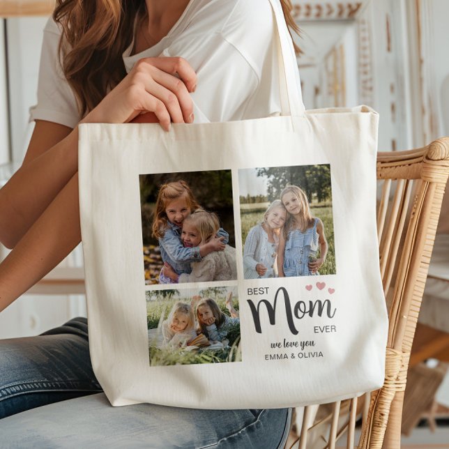 Best Mom Create Your Own Photo  Tote Bag (Best Mom Create Your Own Photo Tote Bag by MINTIC DESIGN STUDIO)