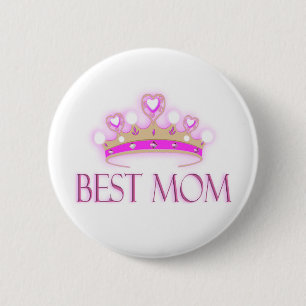 Best Mom Crown 2 Inch Round Button