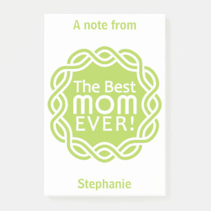 BEST MOM custom name & colour Post-It notes