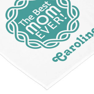BEST MOM custom name & colour table runner