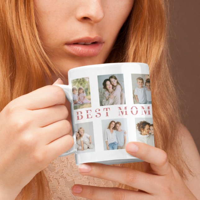 Best Mom Custom Photos Espresso Coffee Mug (Créateur téléchargé)