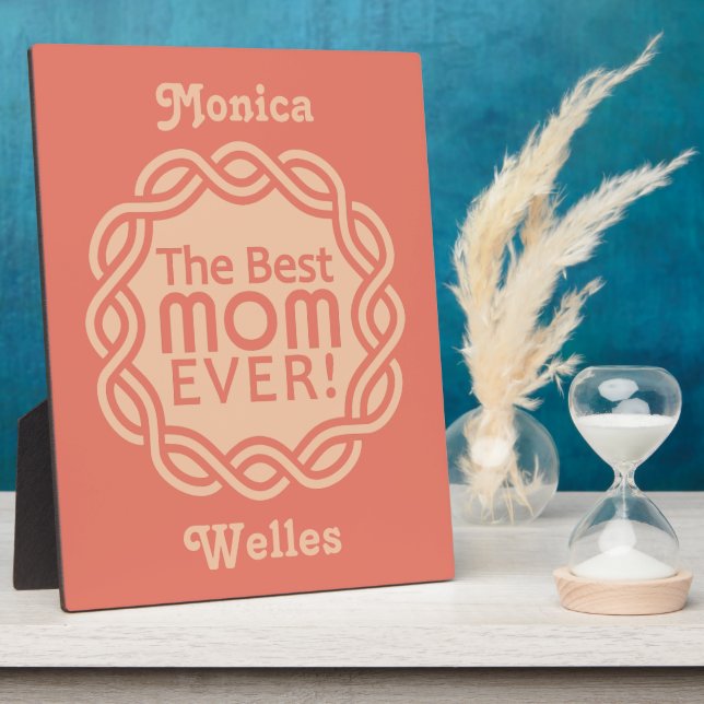 BEST MOM custom plaque (Side)