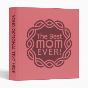 BEST MOM custom text & colour binders
