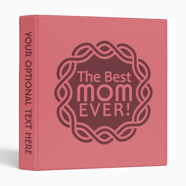 BEST MOM custom text & colour binders (Front/Spine)