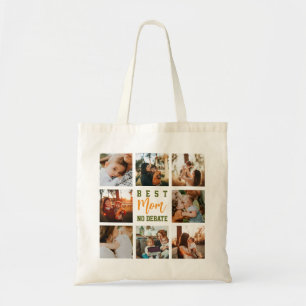 Best Mom Cute Trendy Collage Family Tote Bag