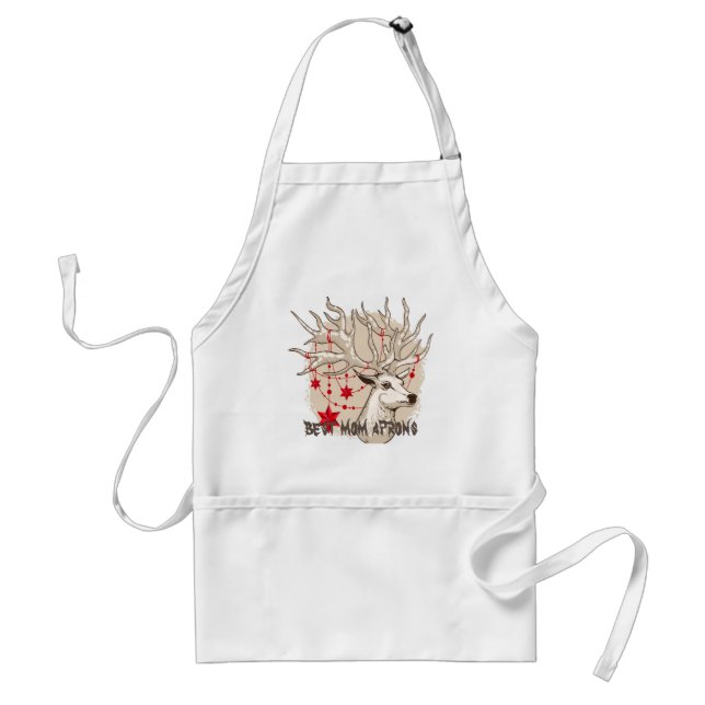 Best Mom Deer Template Aprons (Front)